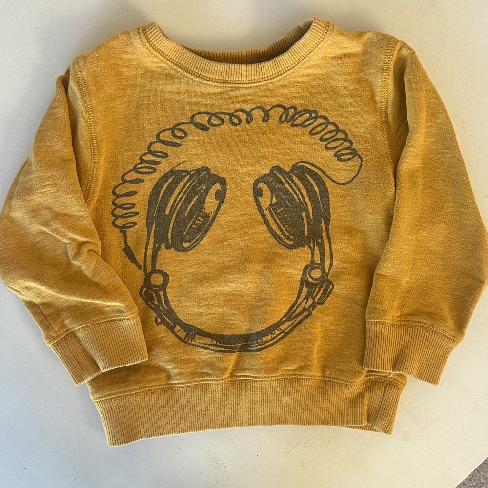Next Direct Mustard Headphone Sweatshirt